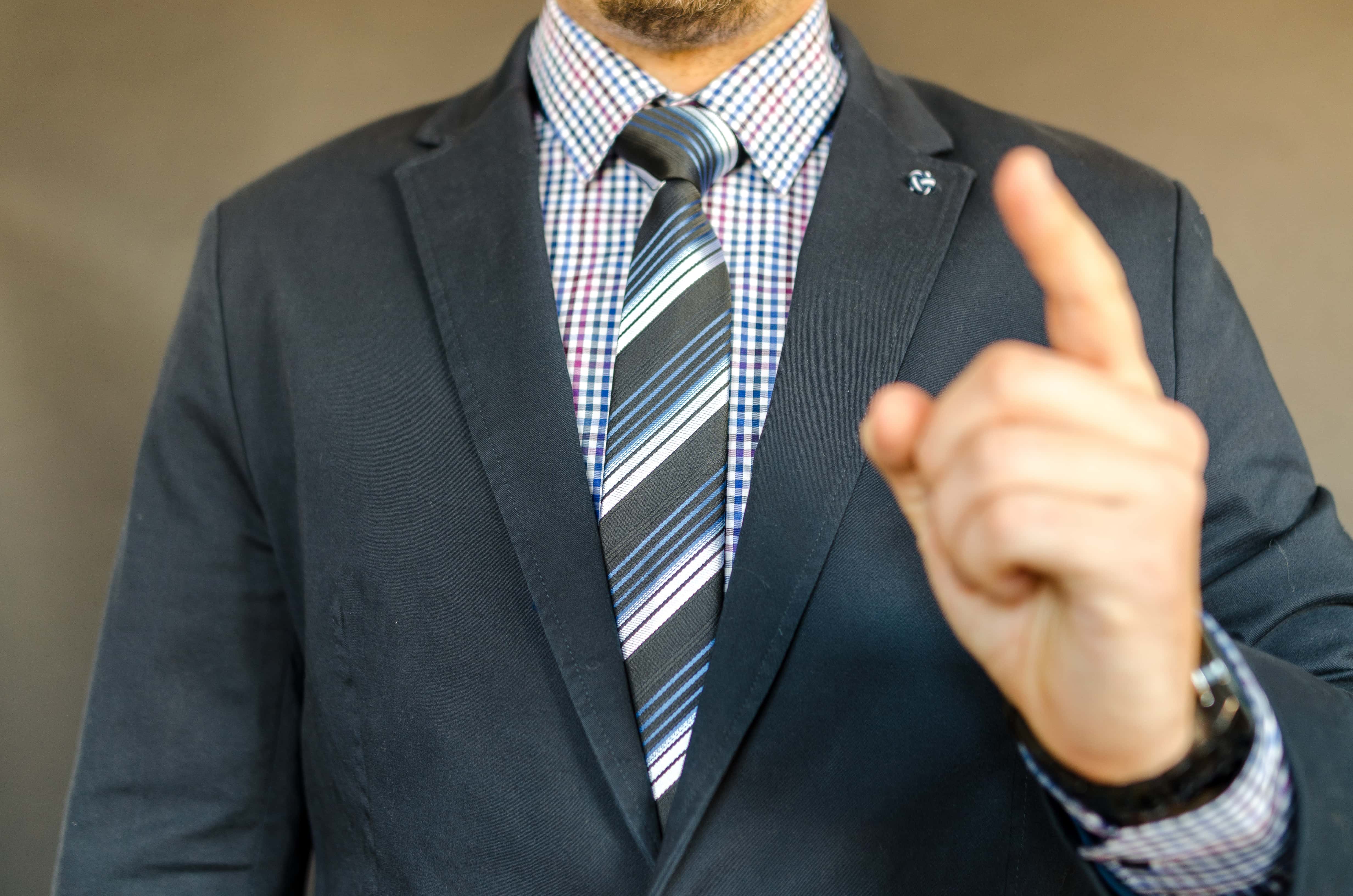 Business man in suit ready for meeting