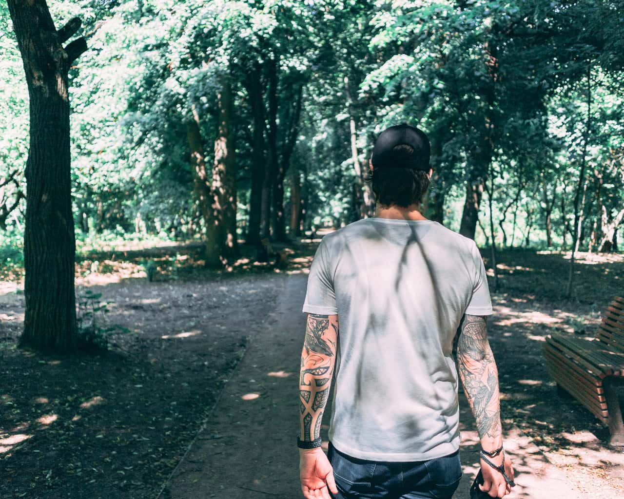 Canva - Man Walking At The Park