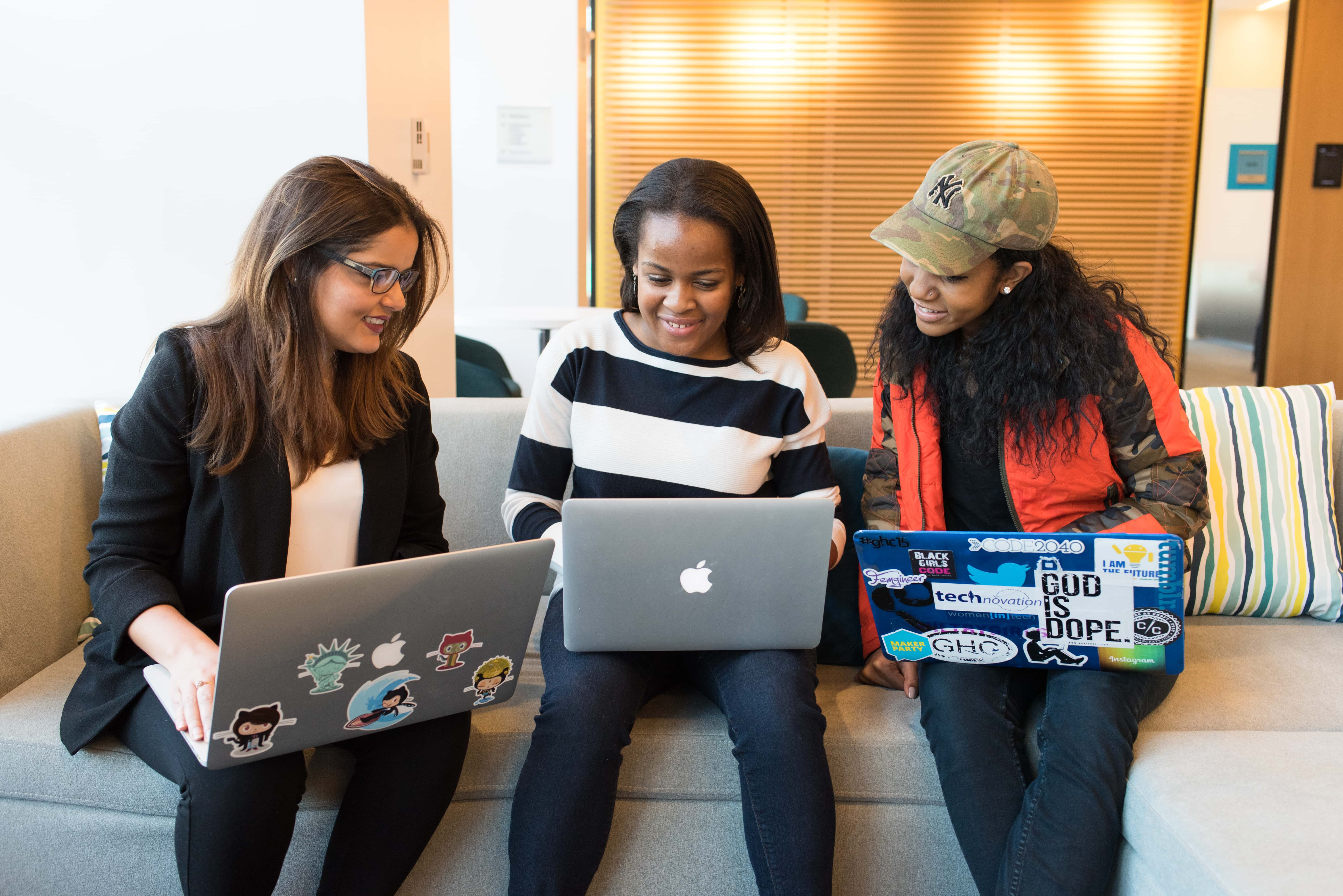Canva - Three Woman in Front of Laptop Computer