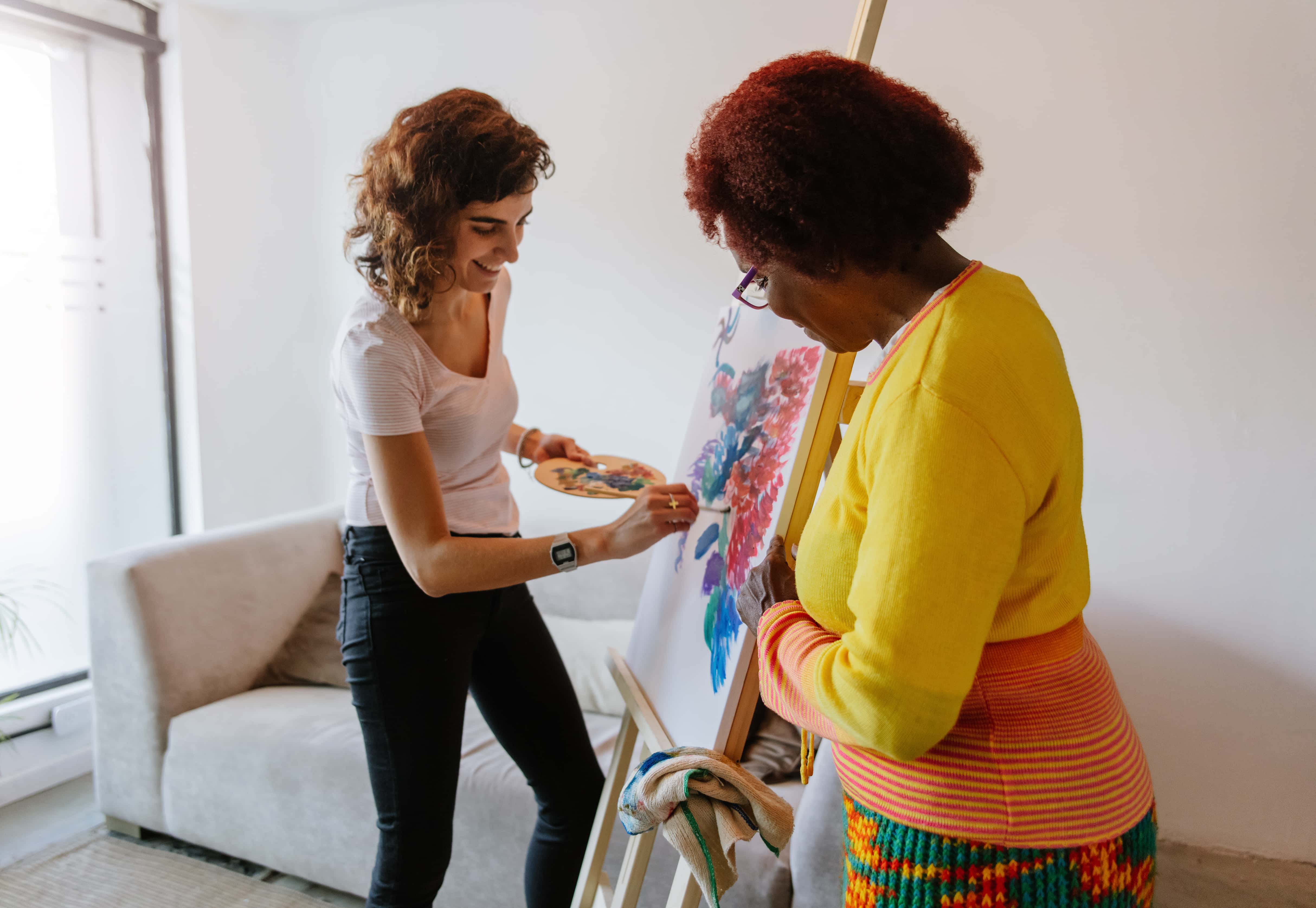 Canva - Woman Painting with Friend