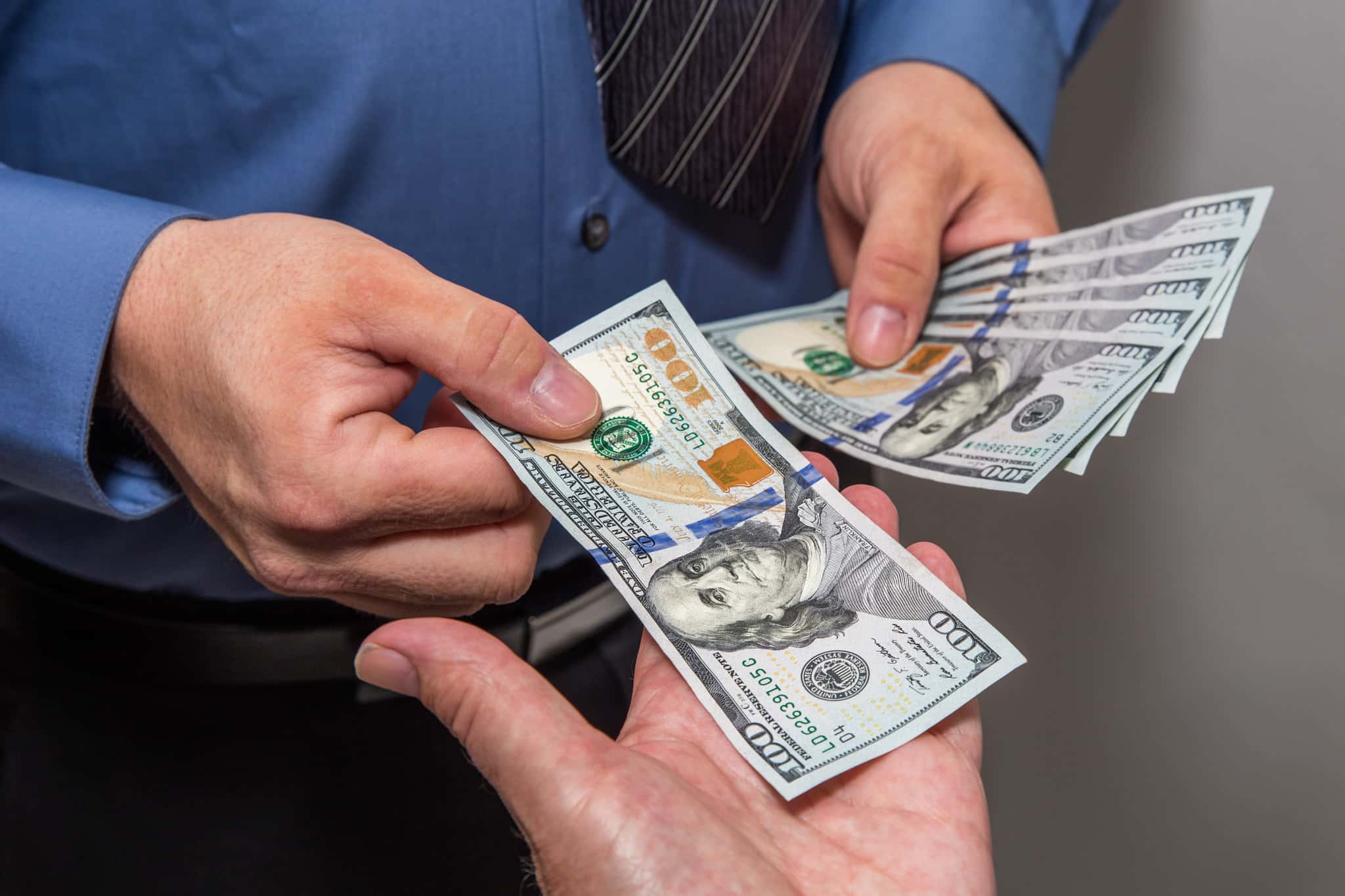 Human Hands Exchanging Money 6