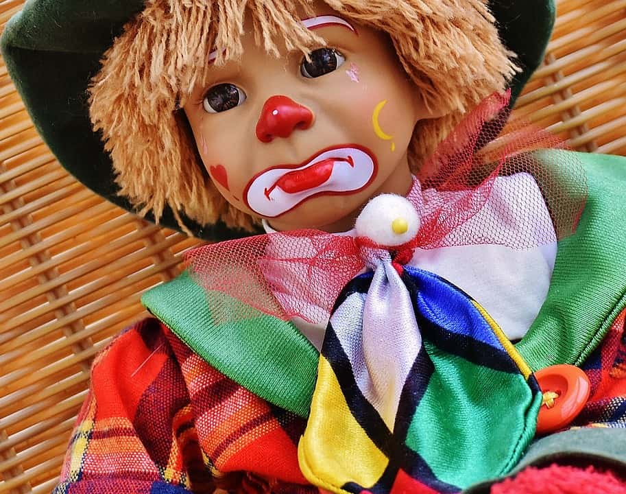 Sad Funny Doll Toys Clown Sweet Colorful