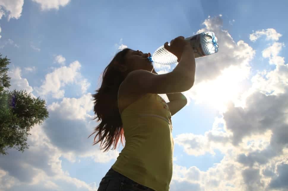 drinking-sun-water-woman-young-wallpaper-preview