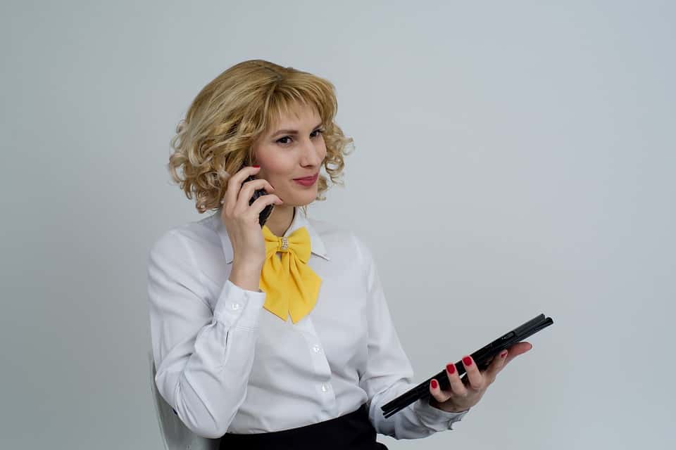 Telephone Talking Phone Communicate Business Woman