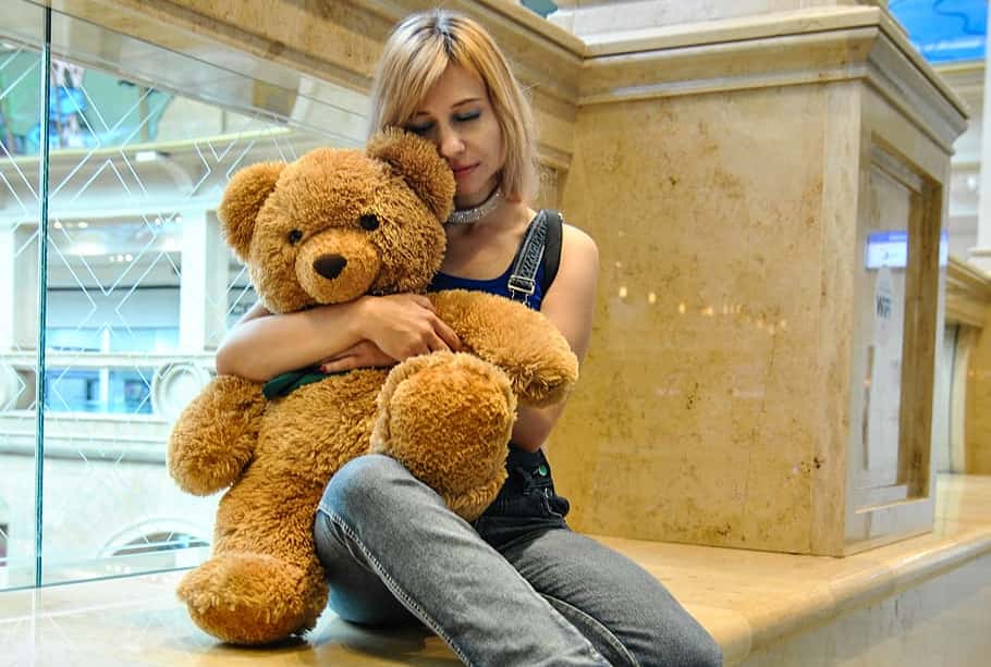the-girl-with-the-teddy-bear-teddy-bear-toy-teddy