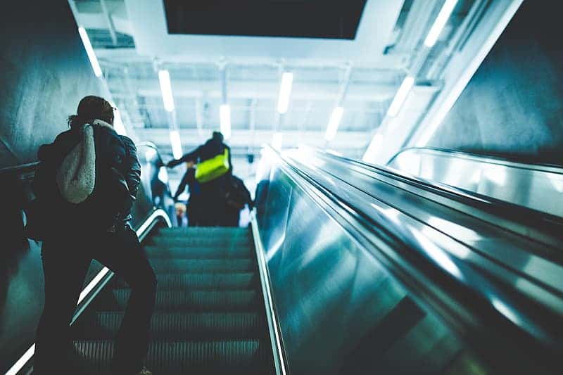 person-on-escalator