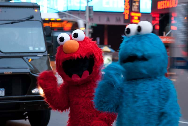 Elmo and Cookie Monster