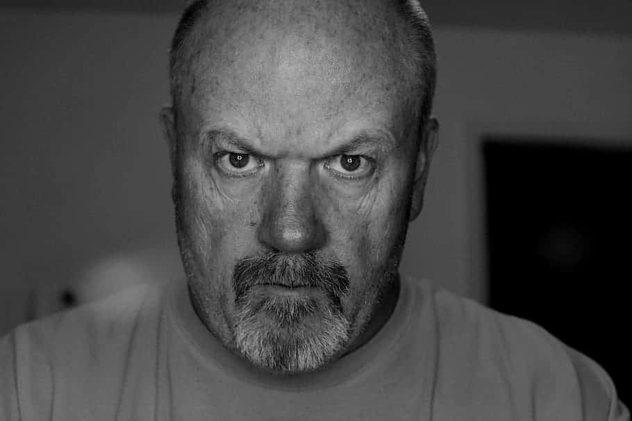 black-white-gray-man