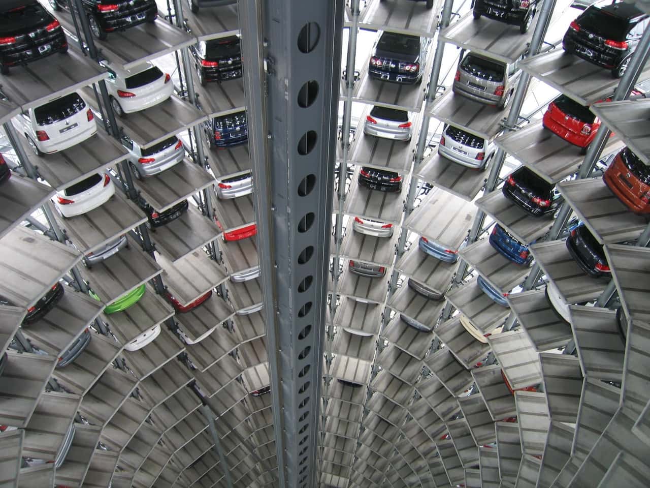 vehicles-parked-inside-elevated-parking-lot-63294