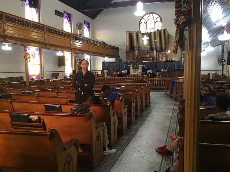 Student_tour_group_from_Digital_Harbor_High_School_at_Ebenezer_A.M.E._Church_(23772362124)