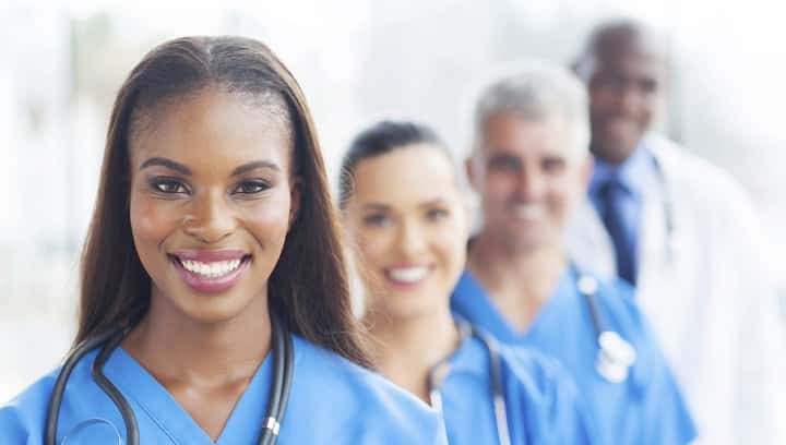 group of healthcare workers