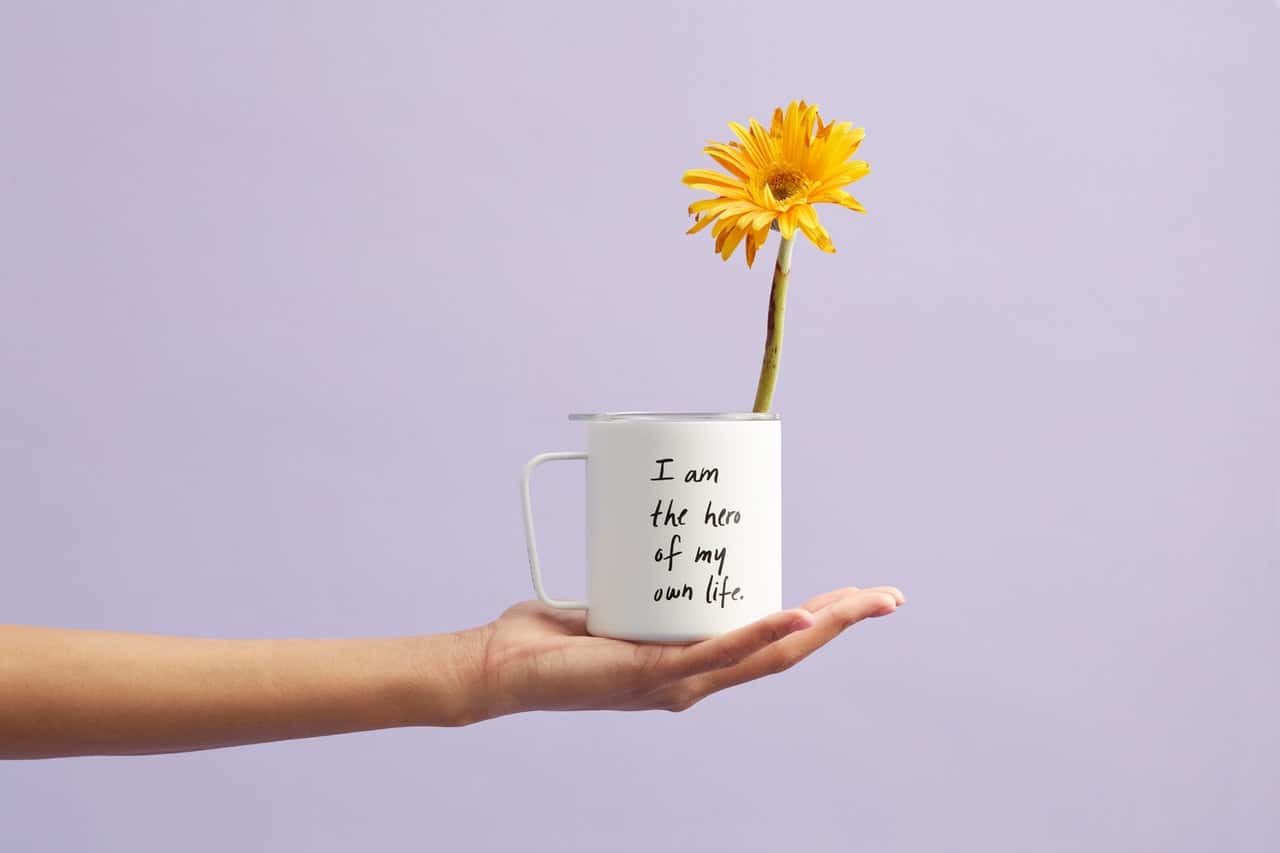 yellow-petaled-flower-in-white-mug-2228585