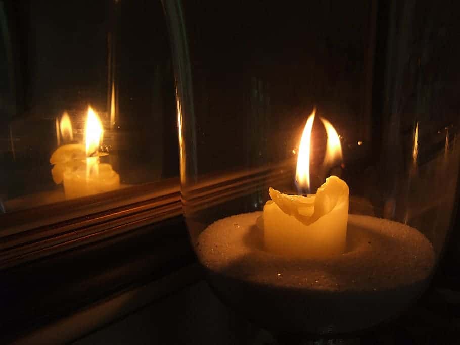 candle-reflection-mirror-evening
