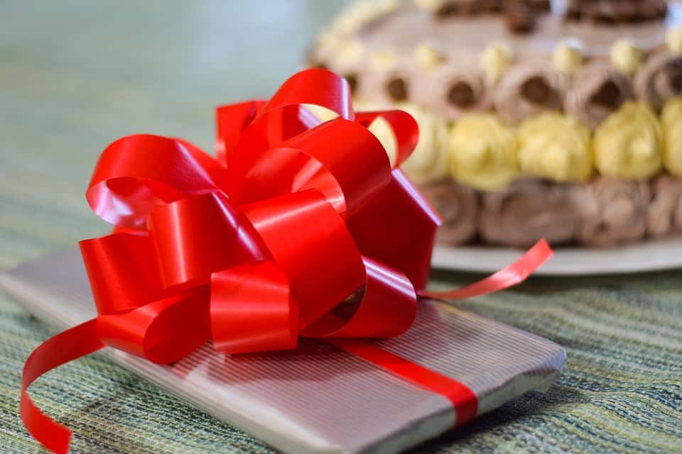 Celebration Ribbon Present Gift Cake Package